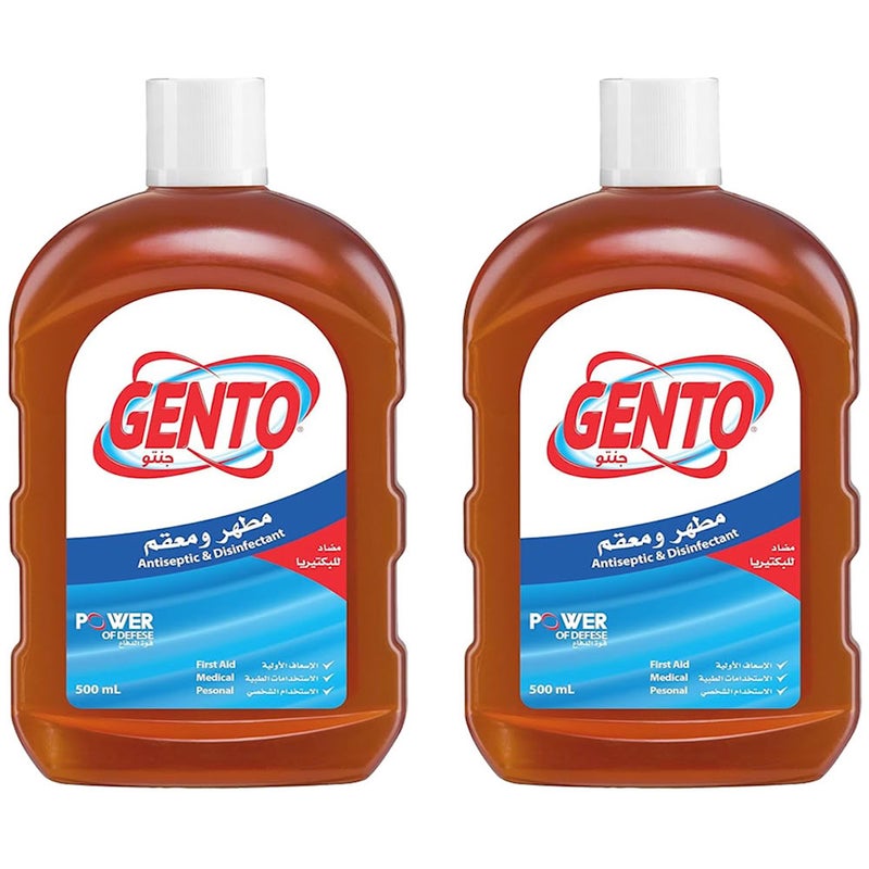 Gento Antibacterial Disinfectant, 500 Ml × 2